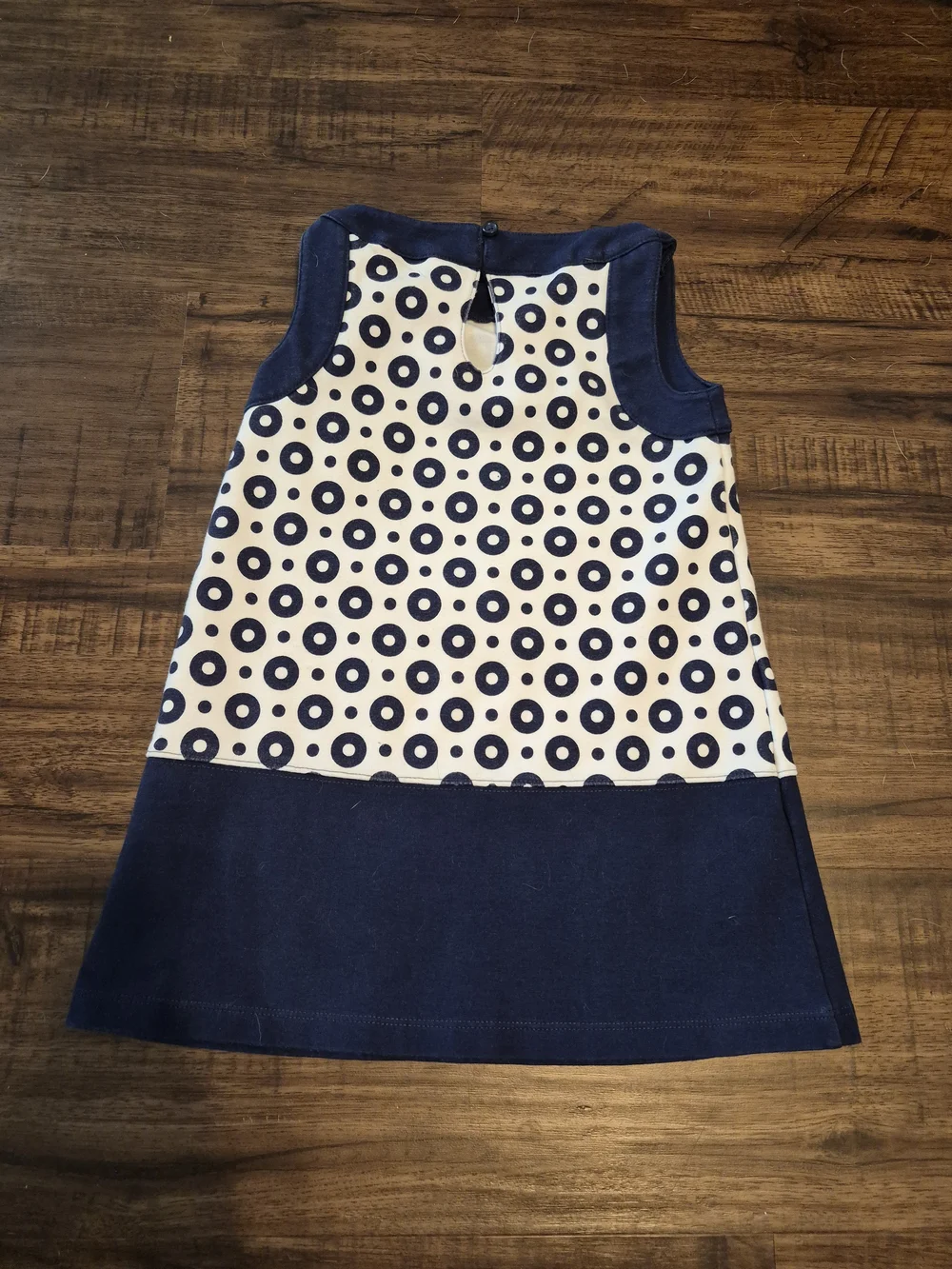 Gymboree Navy & White Circle Print Tank Dress